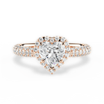 Lucy Heart Cut Lab Grown Diamond 18Kt Rose Gold Engagement Ring