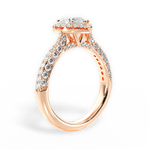 Lucy Heart Cut Lab Grown Diamond 18Kt Rose Gold Engagement Ring - View 3