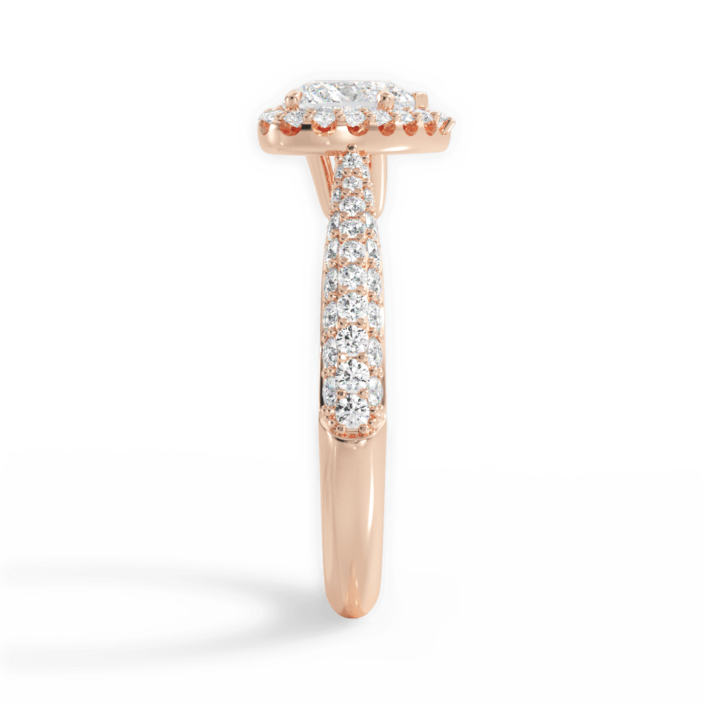 Lucy Heart Cut Lab Grown Diamond 18Kt Rose Gold Engagement Ring - View 4
