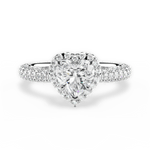 Lucy Heart Cut Lab Grown Diamond Platinum Engagement Ring