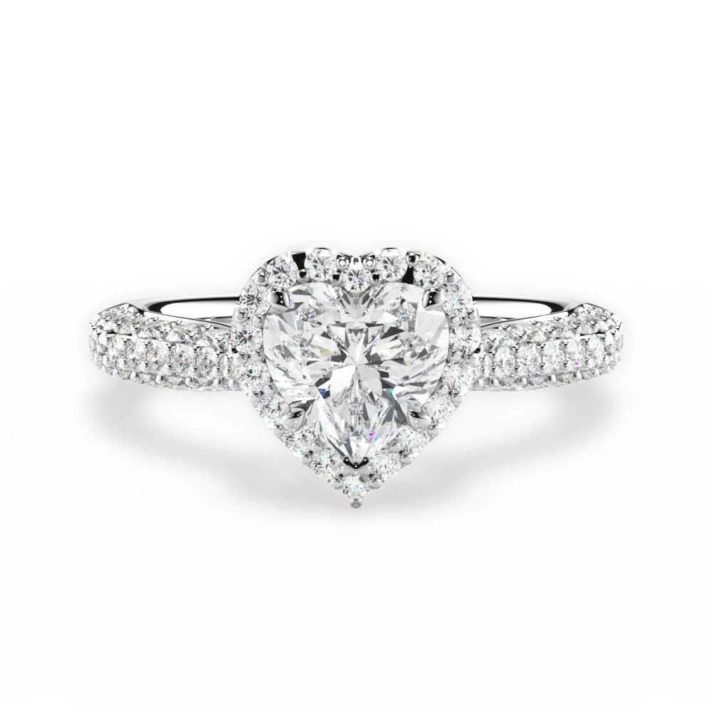 Lucy Heart Cut Lab Grown Diamond Platinum Engagement Ring