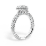 Lucy Heart Cut Lab Grown Diamond Platinum Engagement Ring - View 3