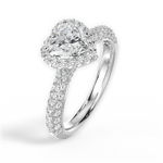 Lucy Heart Cut Lab Grown Diamond 18Kt White Gold Engagement Ring - View 4
