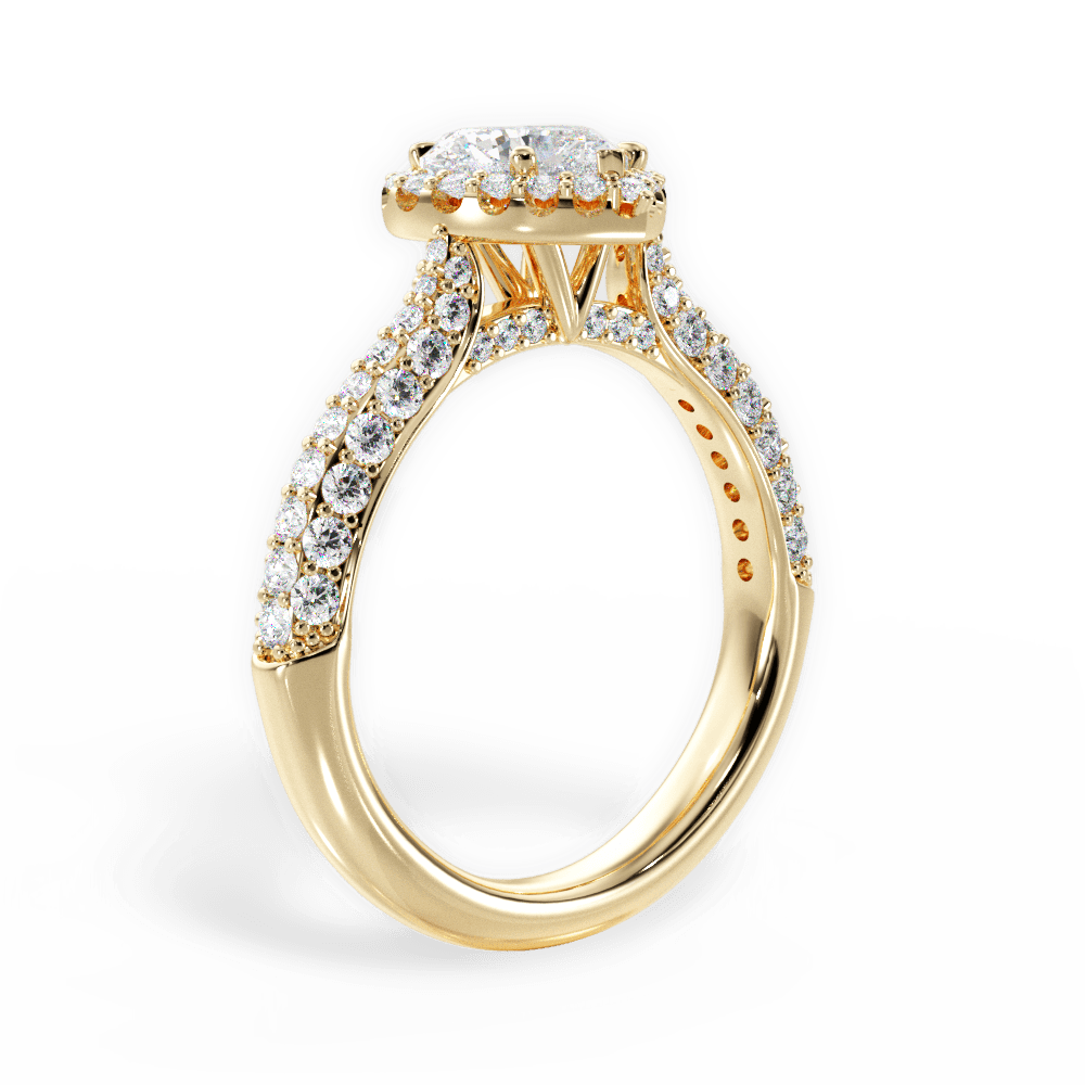 Lucy Heart Cut Lab Grown Diamond 18Kt Yellow Gold Engagement Ring - View 3