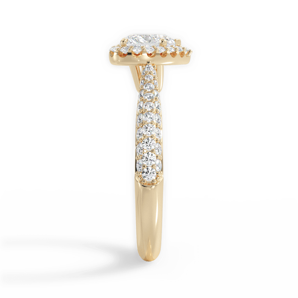 Lucy Heart Cut Lab Grown Diamond 18Kt Yellow Gold Engagement Ring - View 4