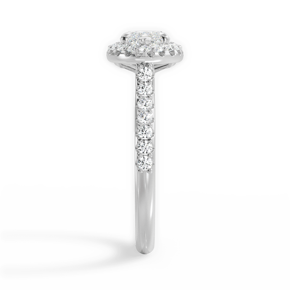 Hannah Marquise Cut Lab Grown Diamond 18Kt White Gold Engagement Ring - View 2