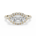 Hannah Marquise Cut Lab Grown Diamond 18Kt Yellow Gold Engagement Ring