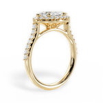 Hannah Marquise Cut Lab Grown Diamond 18Kt Yellow Gold Engagement Ring - View 3