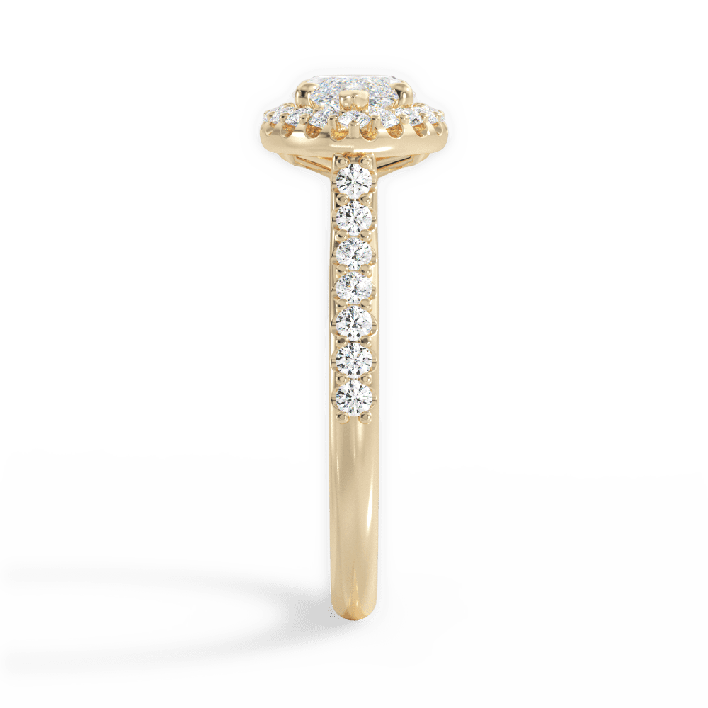 Hannah Marquise Cut Lab Grown Diamond 18Kt Yellow Gold Engagement Ring - View 4