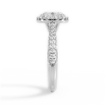 Lucy Oval Cut Lab Grown Diamond 18Kt White Gold Engagement Ring - View 4