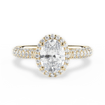 Lucy Oval Cut Lab Grown Diamond 18Kt Yellow Gold Engagement Ring
