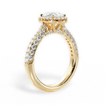 Lucy Oval Cut Lab Grown Diamond 18Kt Yellow Gold Engagement Ring - View 2