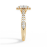 Lucy Oval Cut Lab Grown Diamond 18Kt Yellow Gold Engagement Ring - View 3