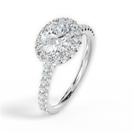 Hannah Oval Cut Lab Grown Diamond 14Kt White Gold Engagement Ring - View 2