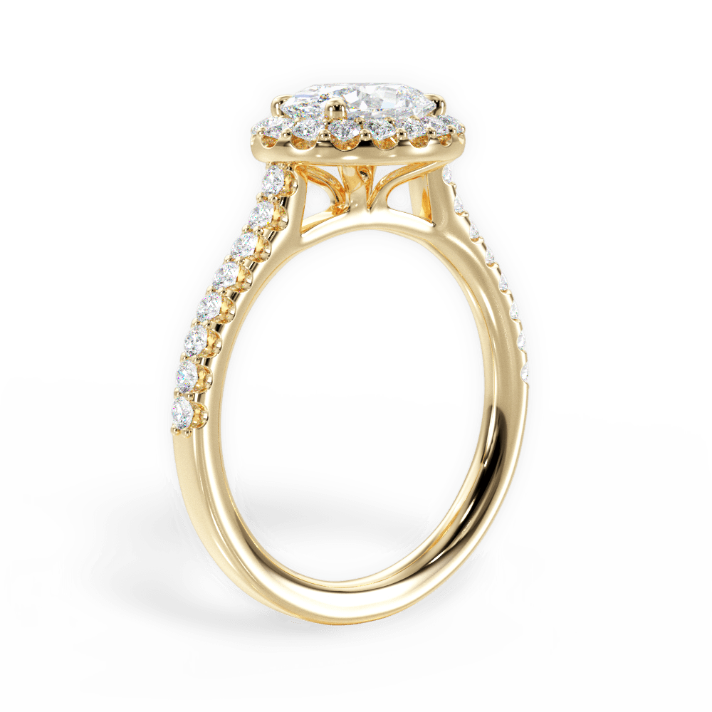 Hannah Oval Cut Lab Grown Diamond 18Kt Yellow Gold Engagement Ring - View 4