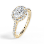 Hannah Oval Cut Lab Grown Diamond 18Kt Yellow Gold Engagement Ring - View 3