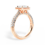 Lucy Princess Cut Lab Grown Diamond 18Kt Rose Gold Engagement Ring - View 3
