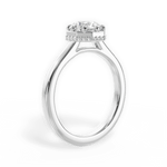 Felicia Round Cut Lab Grown Diamond 18Kt White Gold Engagement Ring - View 3