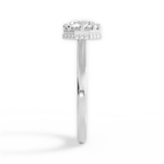 Felicia Round Cut Lab Grown Diamond Platinum Engagement Ring - View 2