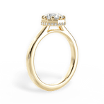 Felicia Round Cut Lab Grown Diamond 18Kt Yellow Gold Engagement Ring - View 3