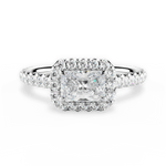 Hannah Radiant Cut Lab Grown Diamond Platinum Engagement Ring