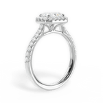 Hannah Radiant Cut Lab Grown Diamond 18Kt White Gold Engagement Ring - View 4