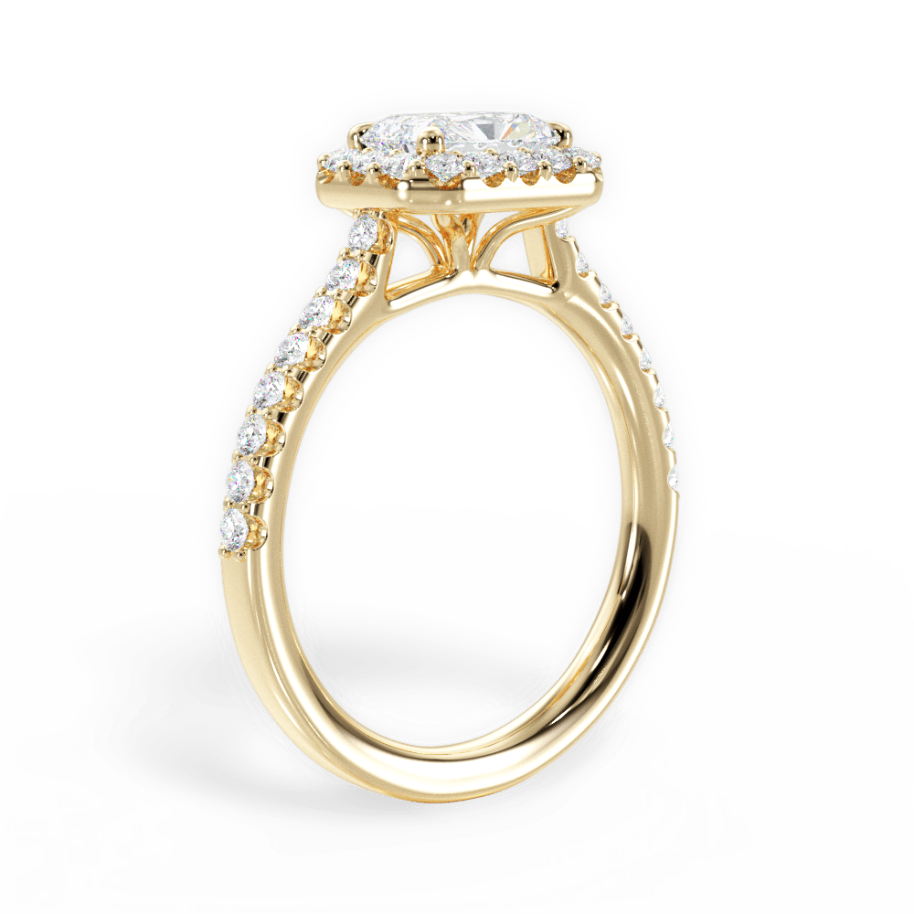 Hannah Radiant Cut Lab Grown Diamond 18Kt Yellow Gold Engagement Ring - View 2