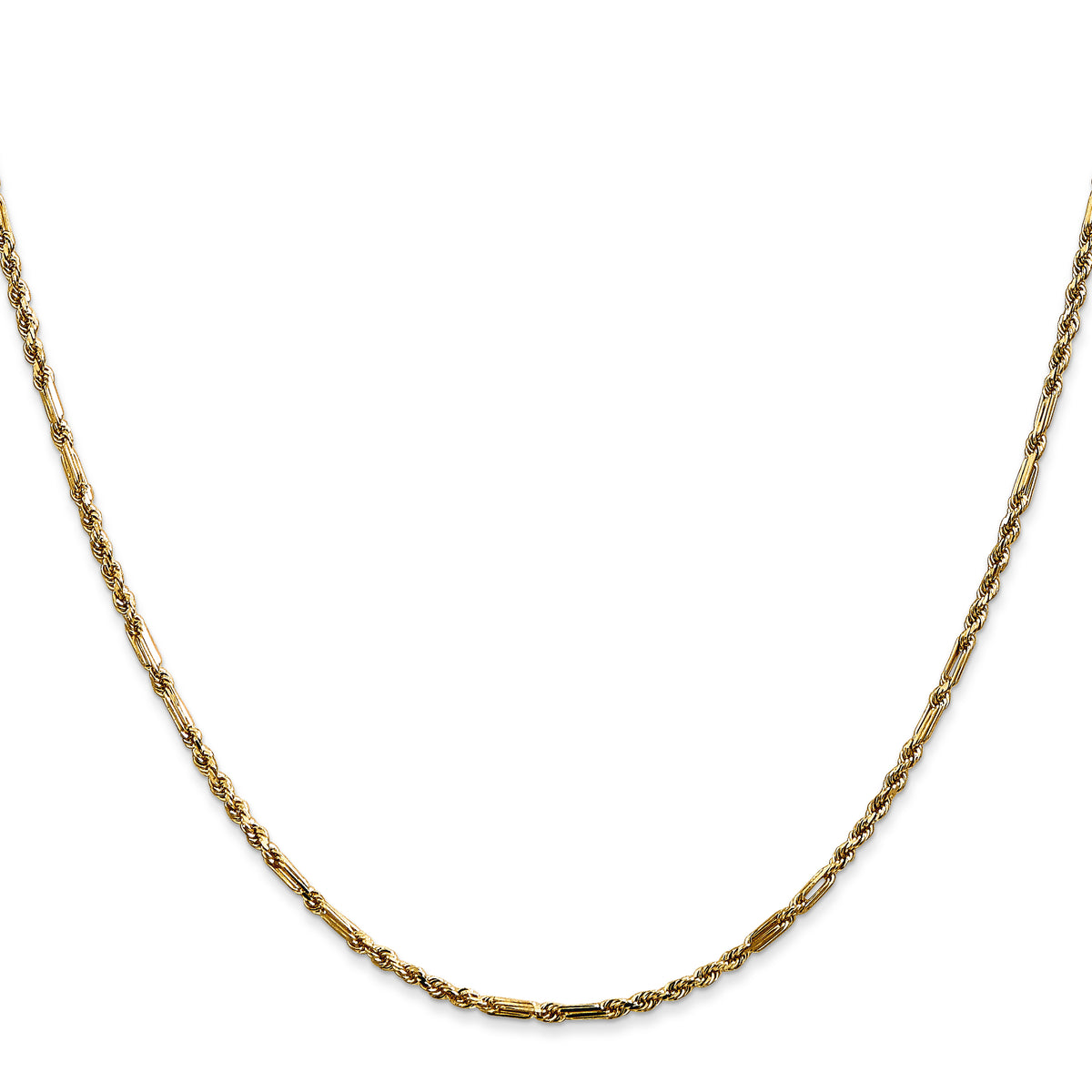 Gold (14K) Diamond-Cut Milano Rope Chain - 14k Yellow Gold / 16 in / 1.8 mm