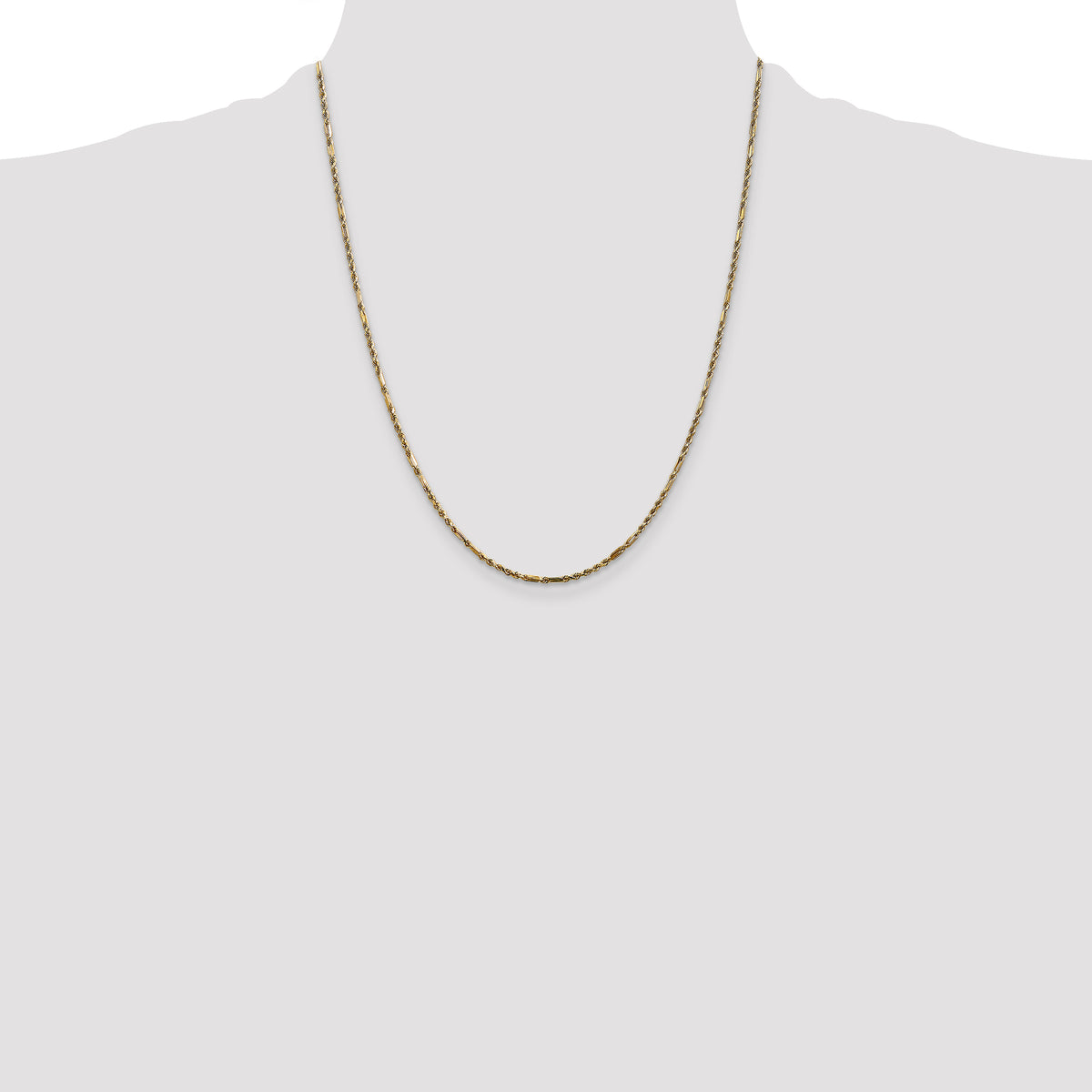 Gold (14K) Diamond-Cut Milano Rope Chain - 14k Yellow Gold / 22 in / 1.8 mm