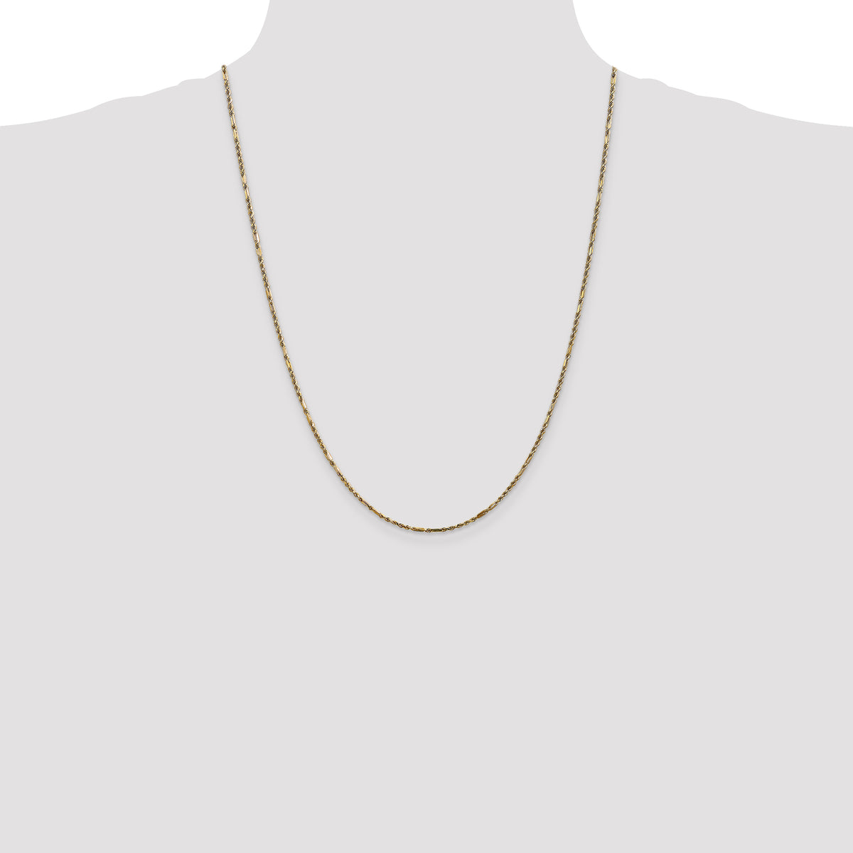 Gold (14K) Diamond-Cut Milano Rope Chain - 14k Yellow Gold / 24 in / 1.8 mm