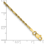 Gold (14K) Diamond-Cut Milano Rope Chain Anklet - 14k Yellow Gold / 9 in