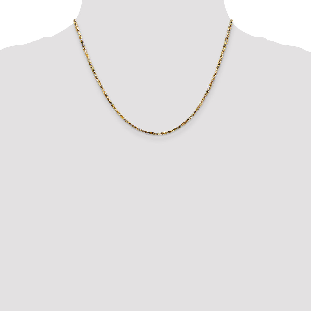Gold (14K) Diamond-Cut Milano Rope Chain - 14k Yellow Gold / 18 in / 2.25 mm