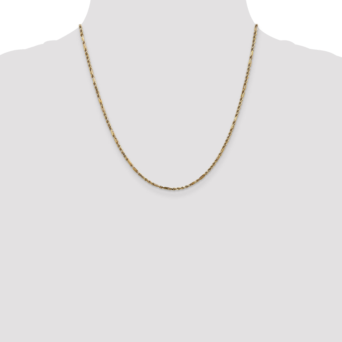 Gold (14K) Diamond-Cut Milano Rope Chain - 14k Yellow Gold / 20 in / 2.25 mm