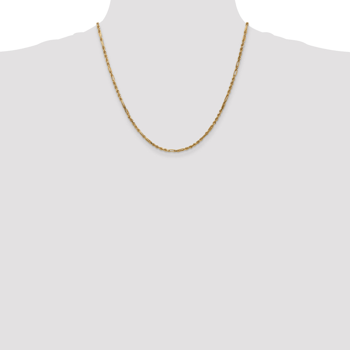 Gold (14K) Diamond-Cut Milano Rope Chain - 14k Yellow Gold / 20 in / 2.5 mm