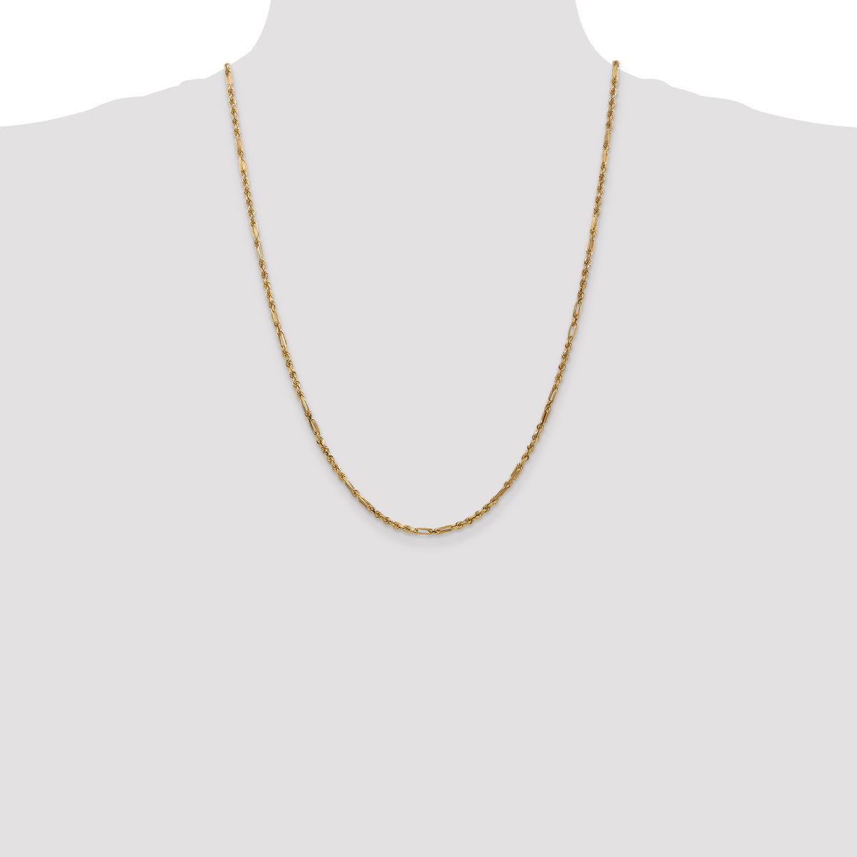 Gold (14K) Diamond-Cut Milano Rope Chain - 14k Yellow Gold / 24 in / 2.5 mm