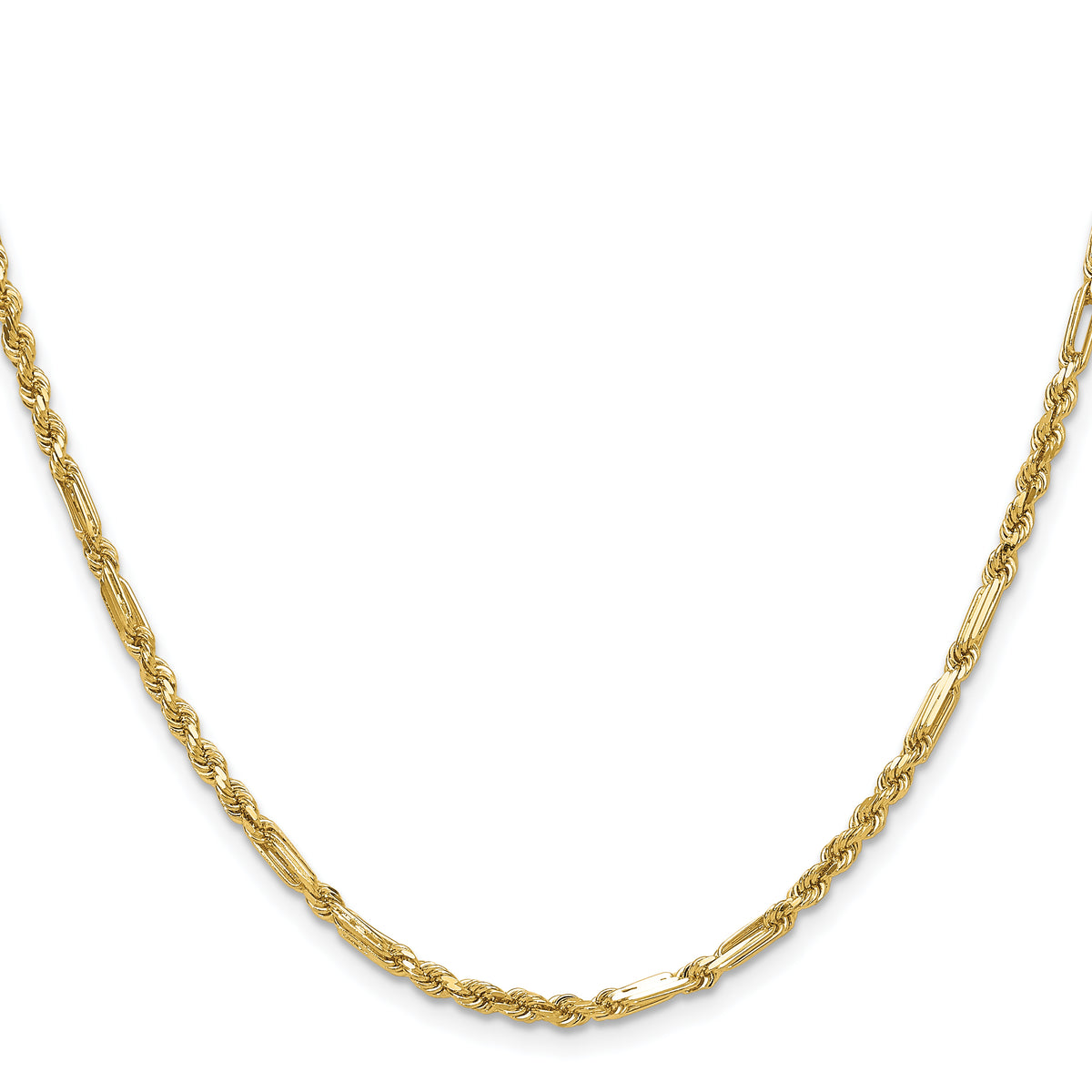 Gold (14K) Diamond-Cut Milano Rope Chain - 14k Yellow Gold / 16 in / 2.75 mm