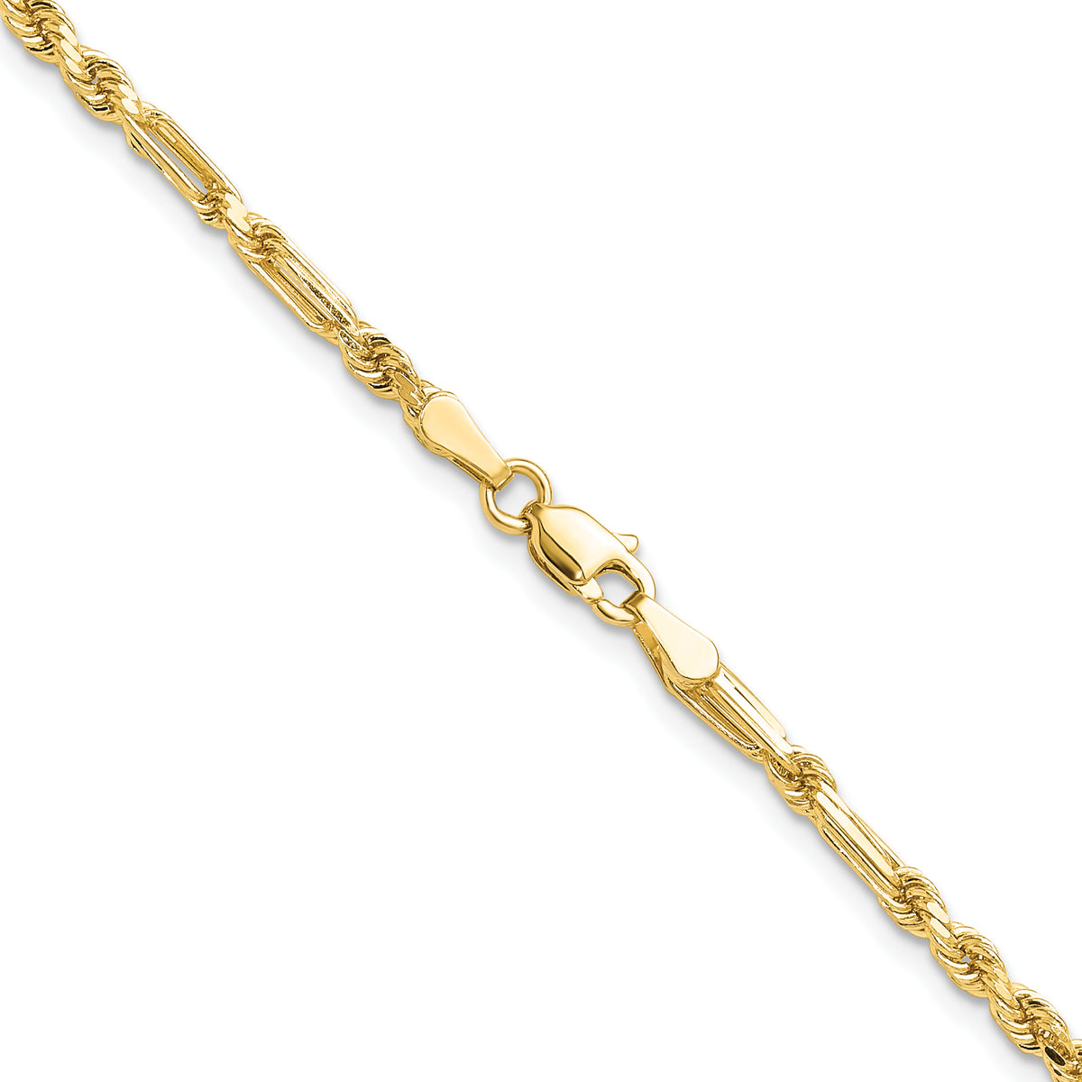 Gold (14K) Diamond-Cut Milano Rope Chain - 14k Yellow Gold / 16 in / 2.75 mm