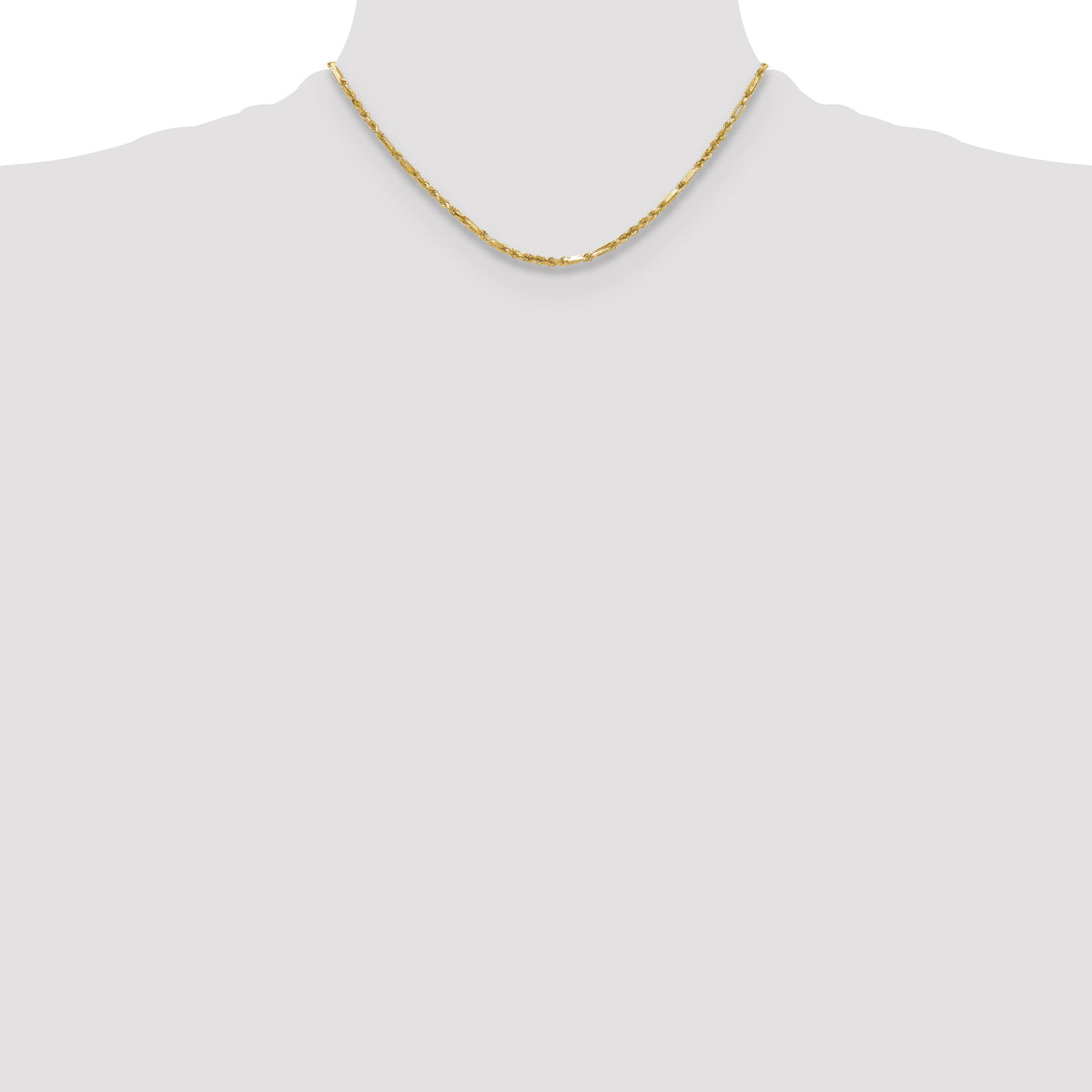 Gold (14K) Diamond-Cut Milano Rope Chain - 14k Yellow Gold / 16 in / 2.75 mm