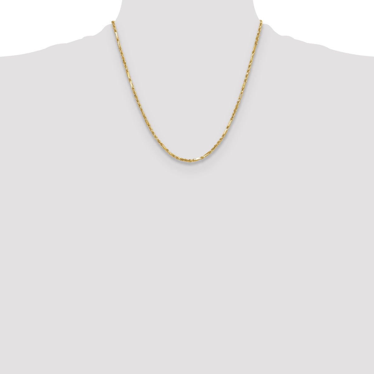 Gold (14K) Diamond-Cut Milano Rope Chain - 14k Yellow Gold / 20 in / 2.75 mm