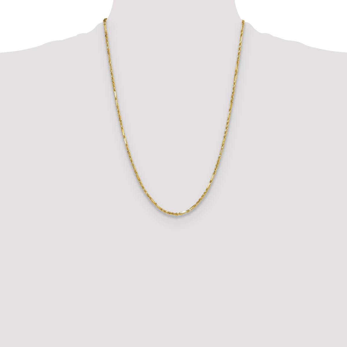 Gold (14K) Diamond-Cut Milano Rope Chain - 14k Yellow Gold / 24 in / 2.75 mm