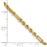Gold (14K) Diamond-Cut Milano Rope Chain Bracelet - 14k Yellow Gold / 7 in / 2.75 mm