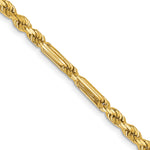 Gold (14K) Diamond-Cut Milano Rope Chain - 14k Yellow Gold / 16 in / 3 mm