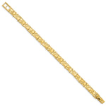 14k Yellow Gold Polished and Textured 7.00mm Nugget Bracelet, view 2 - 7 in
