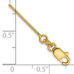 Gold Octagonal Snake Chain Anklet - 14k Yellow Gold / 9 in / 0.6 mm