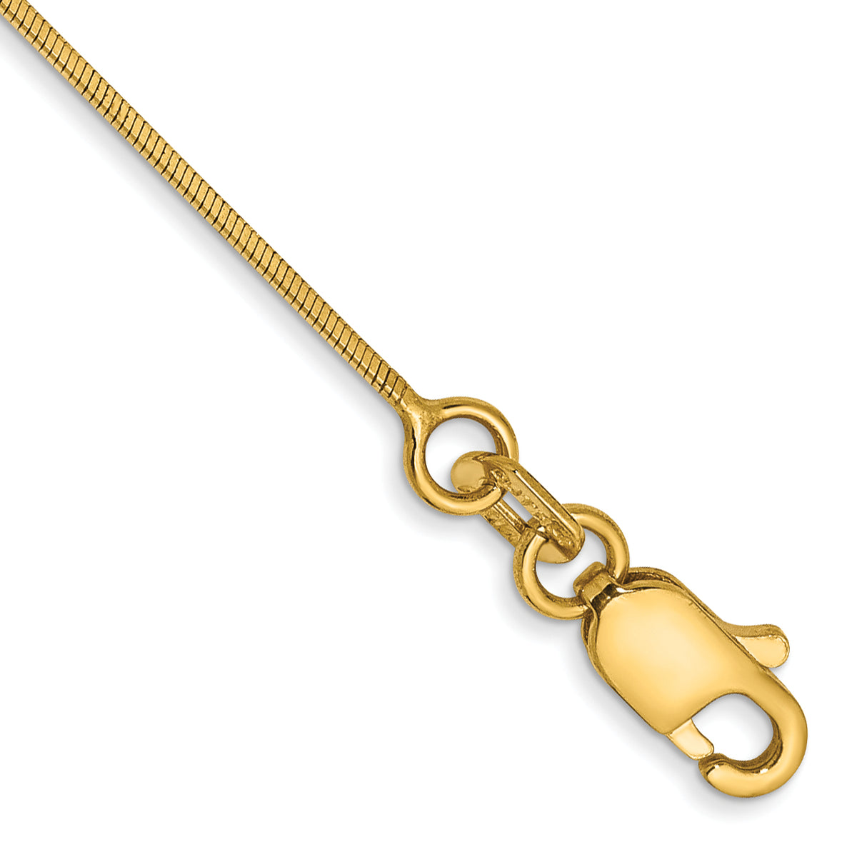 Gold Octagonal Snake Chain Bracelet - 14k Yellow Gold / 0.6 mm