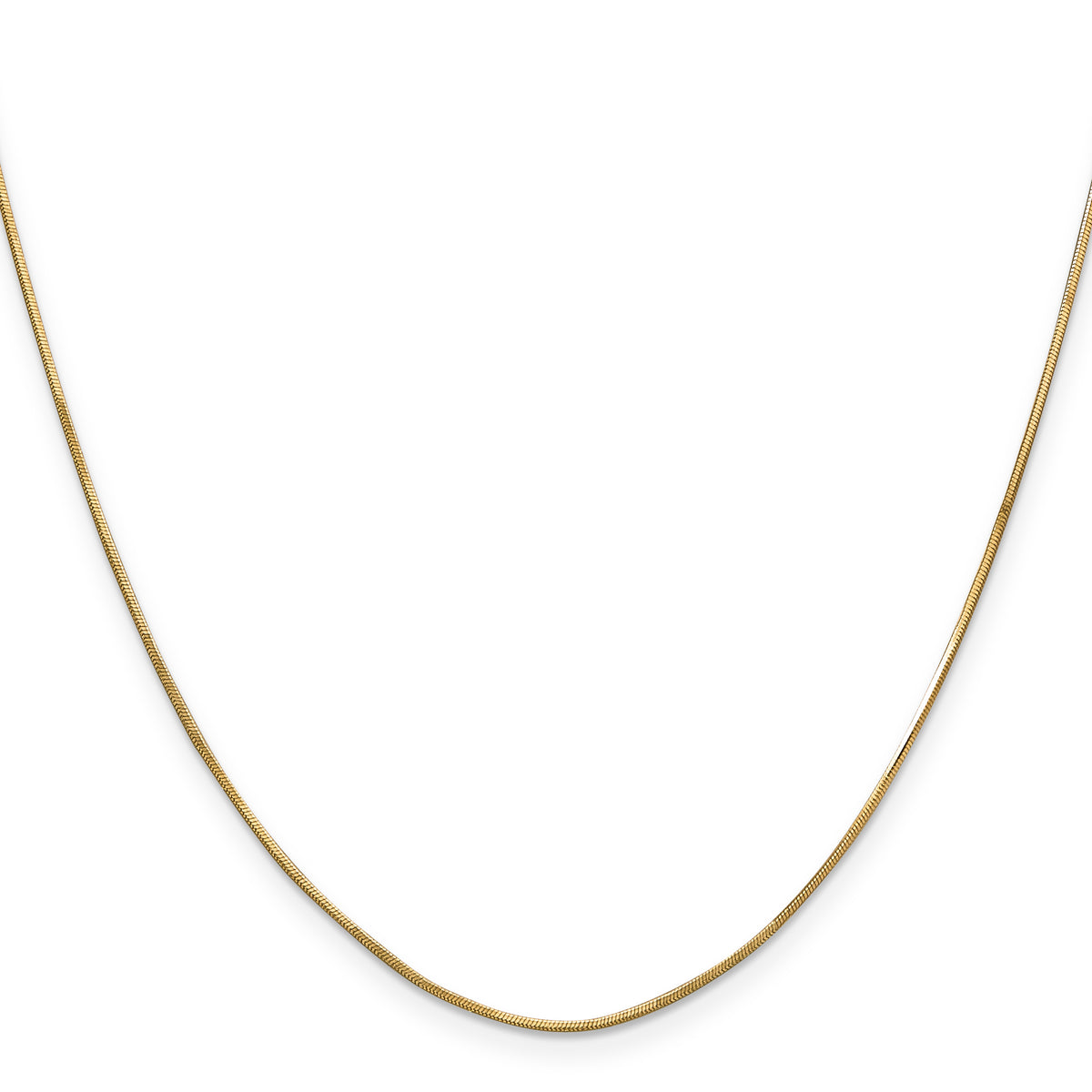 Gold Octagonal Snake Chain - 14k Yellow Gold / 16 in / 0.8 mm