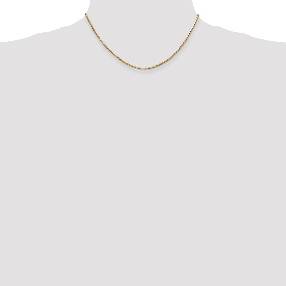 Gold Octagonal Snake Chain - 14k Yellow Gold / 16 in / 0.8 mm