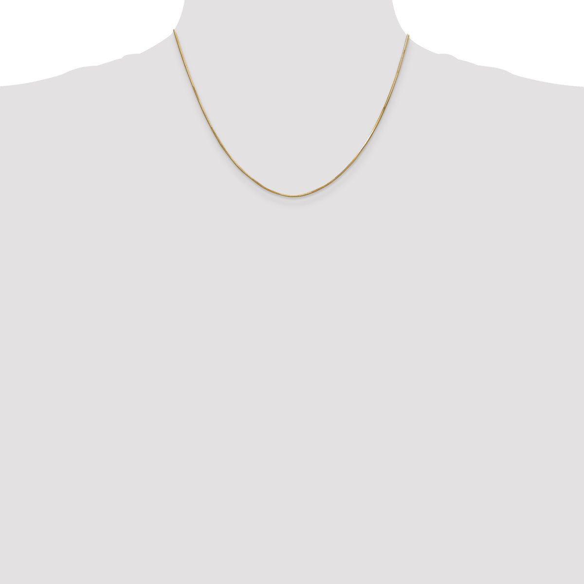 Gold Octagonal Snake Chain - 14k Yellow Gold / 18 in / 0.8 mm