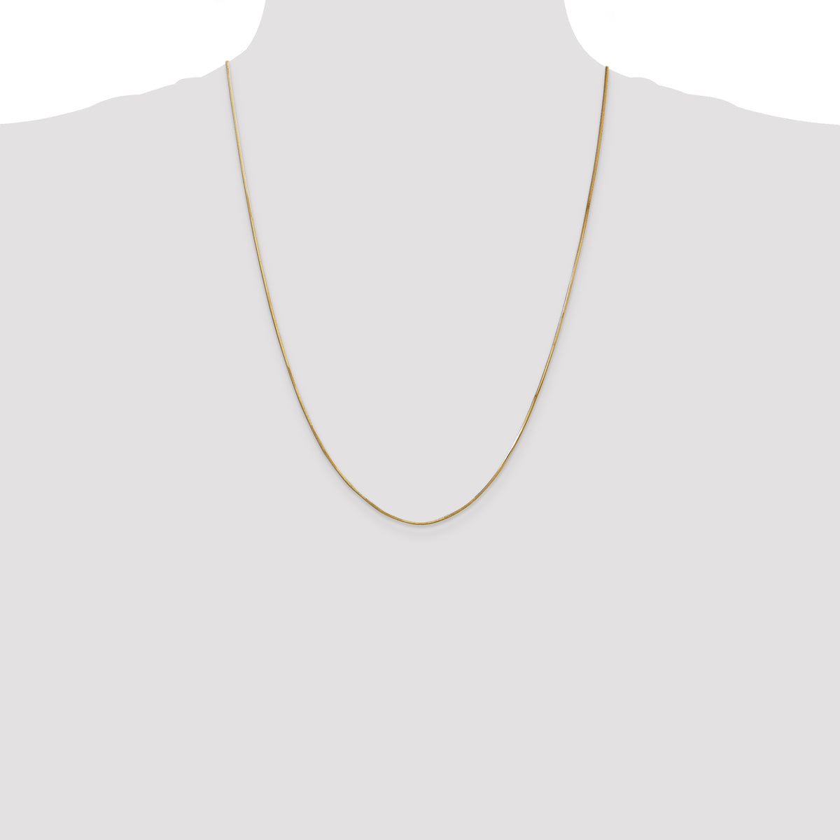 Gold Octagonal Snake Chain - 14k Yellow Gold / 24 in / 0.8 mm