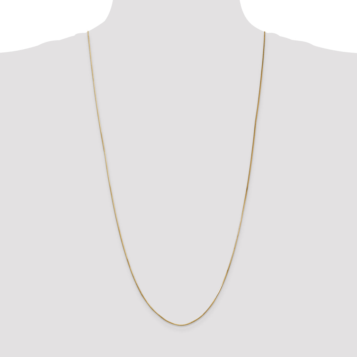 Gold Octagonal Snake Chain - 14k Yellow Gold / 30 in / 0.8 mm